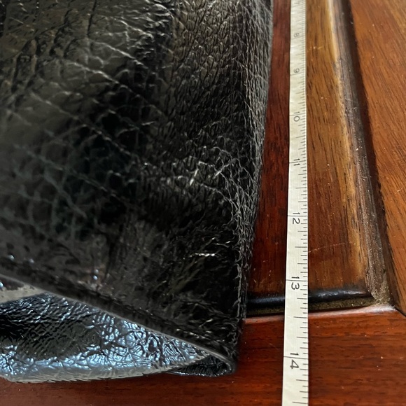 NWOT MICHAEL KORS HAMILTON BLACK LEATHER SHOULDER SATCHEL - Picture 7 of 13